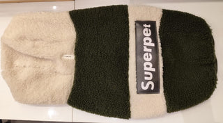 Wool Hoodie Green White XL