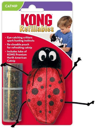 Kong Lady Bug with refill catnip view 
