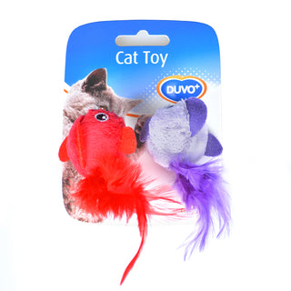 Duvo Cat Toy Assortment Bird With Feather 2pcs view 