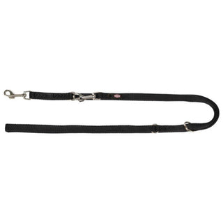 Trixie Premium Black Leash Double Layer M-L view 