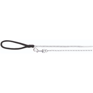 Trixie Chain Leash With Nylon Hand Loop L-XL Black view 