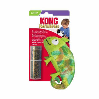 Kong Chameleon with catnip refill view 