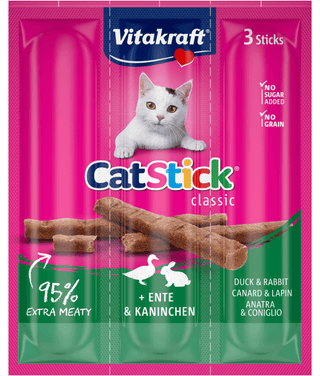 Vitakraft Cat Stick Mini 3 Pcs Rabbit And Duck 18g view 