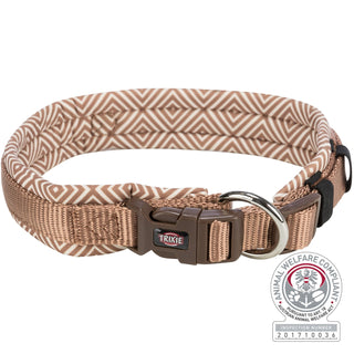 Trixie Premium Collar With Padding S-M Caramel view 