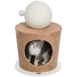 Trixie Cave with Scratching Ball 36*50cm Taupe view 
