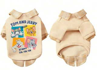 Tom and Jerry Beige Sweater M