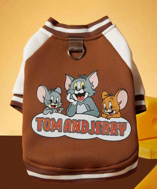 Tom and Jerry Brown Sweater M