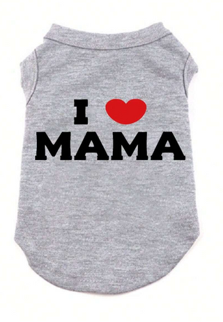I Love Mama Shirt Grey