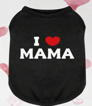I Love Mama Shirt Black