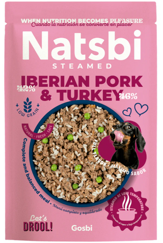 Natsbi Dog Steamed Iberian Pork and Turkey 500g