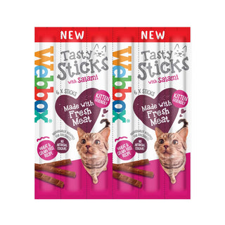 Webbox Tasty Sticks Cat Salami view 