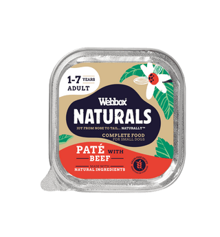 Webbox Natural Natural Pate Beef Dog Wet Food 150g view 