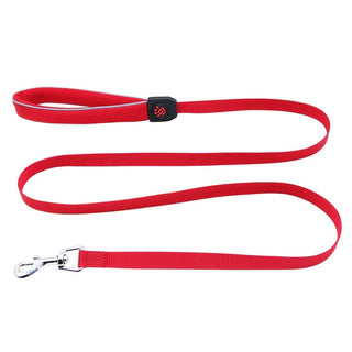 Doco Silver Reflective Mesh Leash Maroon S view 