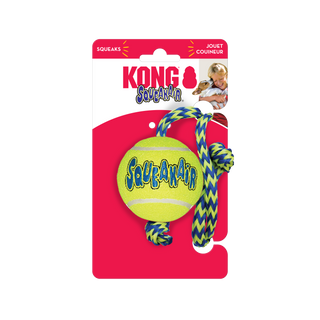 Kong SqueakAir Ball with Rope view 