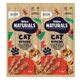 Webbox Cat Naturals Tasty Sticks Beef view 