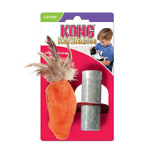 Kong Carrot toy with Catnip refill view 