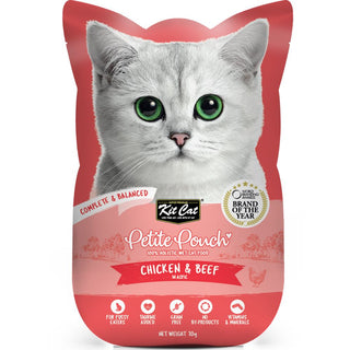 Kitcat Petite Pouch Chicken & Beef 70G