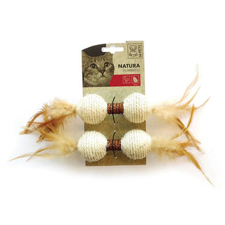 M-Pets Natura Dumbbell Cat Toy view 