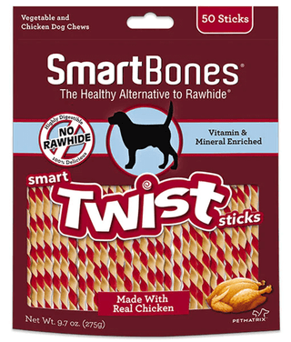 Smart Bones Twist Sticks Chicken 50 Sticks view 